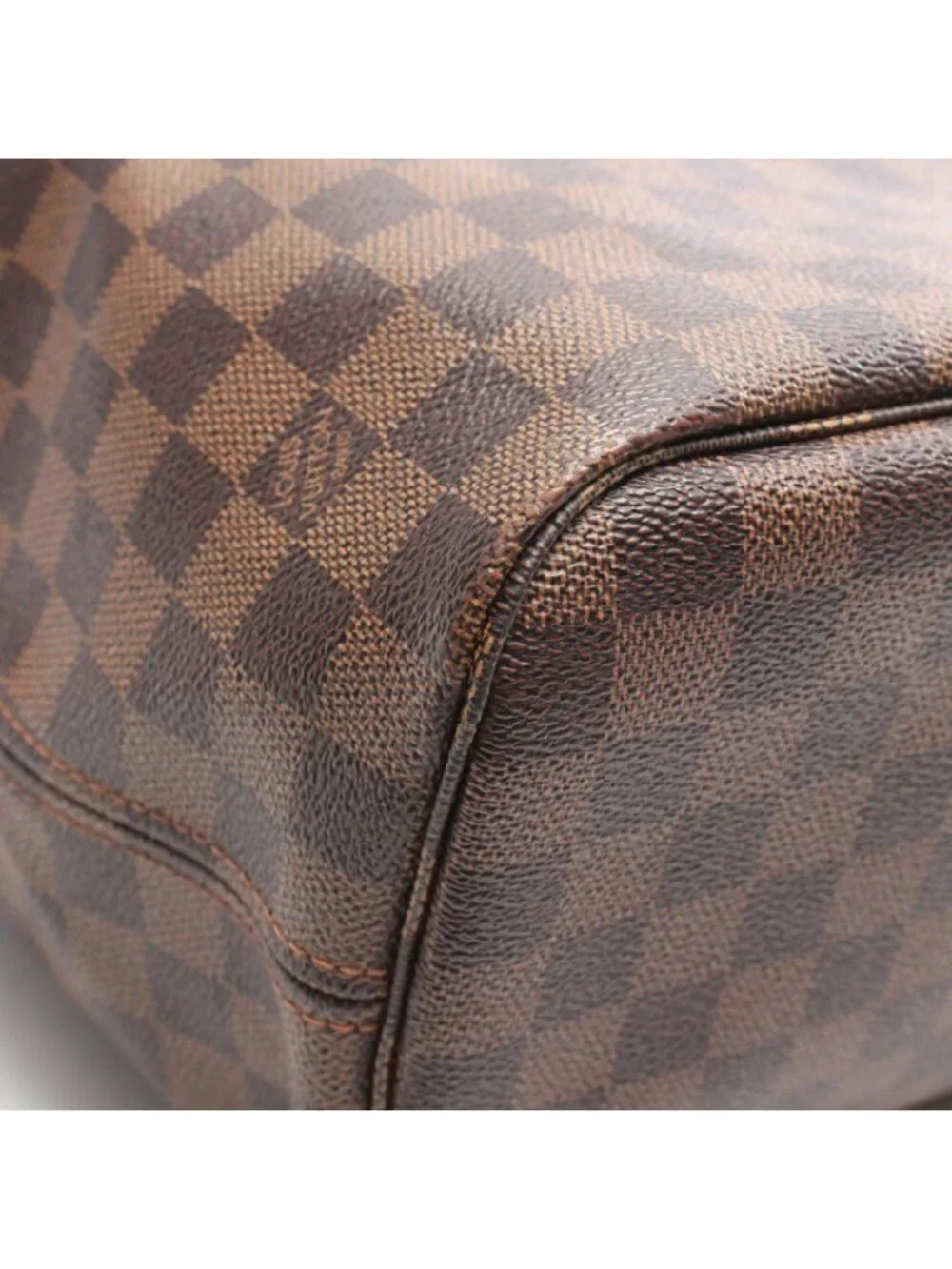 Louis Vuitton Tote Bag Neverfull MM Damier Ebene Cerise Canvas Leather